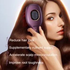 Peigne de massage vibrant pour le cuir chevelu aux huiles essentielles, rouge et bleu, pour la croissance des cheveux et la lutte contre la chute des cheveux - Masseur capillaire vibrant - Product Image 4