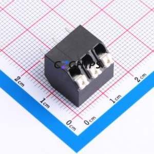 JL212S-50003B01 Spring Terminal Block Through hole Component (THT),P=5mm Connector 1x3P 5mm Black Through Hole - Product Image 1