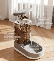 Distributeur automatique de nourriture et d'eau pour animaux de compagnie 3,8 L, bol automatique pour chien et chat, PP de qualité alimentaire, antidérapant, anti-fuite