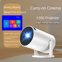 Proyector HY200 para Cine en Casa Inteligente 240 °   Proyector HD Portátil con WiFi y Función de Duplicación de Pantalla en Cuatro Esquinas Giratorias