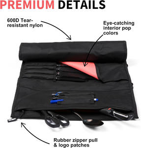 Bolsa para Cuchillos de Cocina, Bolsa Enrollable de Lona para Chef, Estuche de Transporte de Cuero Personalizado con 11 Bolsillos - Product Image 4
