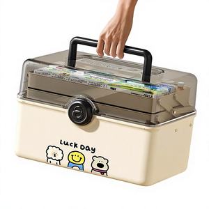 <b>Food</b> <b>Container</b> With Handle Airtight Stacking <b>Plastic</b> Box Korean Style Multifunctional Rectangular Design - Product Image 2
