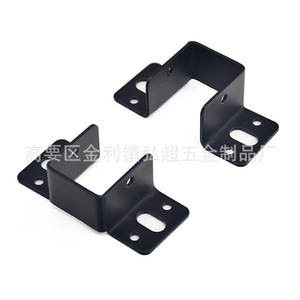 Support d'angle pour lit Hirotaka 37 cm, en fer noir, connecteur de quincaillerie pour meubles - Product Image 2