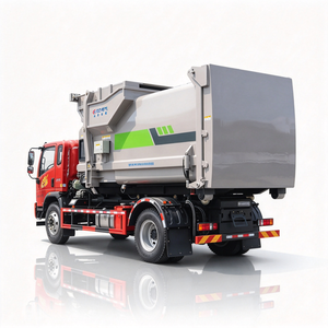 รถบรรทุกขยะเครื่องยนต์ดีเซลเกียร์ธรรมดาแบบ Heavy Duty พร้อมแขนเกี่ยว และสถานีบีบอัดขยะเคลื่อนที่ขนาด 10 ลูกบาศก์เมตร - Product Image 2