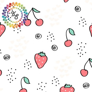Servicio de impresión OEM para niños, diseño de ropa, tela estampada de fresa - Product Image 2