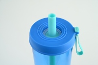 Botellas de Agua OEM Deportivas Libres de BPA, Taza de Café Cilíndrica Desechable, Taza para Beber, Botella de Agua de Plástico Reutilizable Económica Libre de BPA