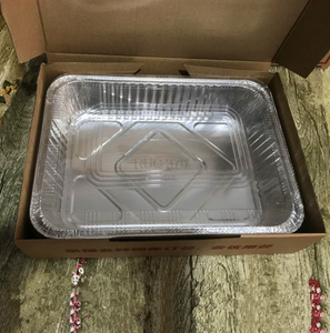High Temperature Resistant Disposable Aluminium Foil Tray <b>For</b> Barbecue Oven Air Fryer - Product Image 5