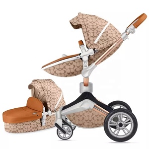 Hot Mom passeggino di lusso 3 in 1 sistema di viaggio per <span class=keywords><strong>carrozzina</strong></span> High Land-scape con carrozza pieghevole per auto seta per neonati Baby F023 - Product Image 1