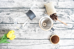 Thủy Tinh Carafe <span class=keywords><strong>Coffee</strong></span> Maker Pot Với Thép Không Gỉ Vĩnh Viễn Lọc Đổ Qua Tay Nhỏ Giọt Cà Phê Maker - Product Image 4