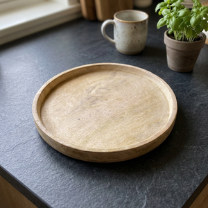 Round Wood <b>Tray</b> mango wood <b>circle</b> - Product Image 3