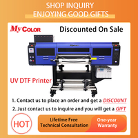 60cm UV DTF impresora DTF UV impresora plana de inyección de tinta plana rollo a rollo UV DTF 60cm AB película pegatina máquina impresora