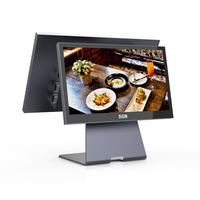 El Mejor Sistema POS con Pantalla Táctil de 15.6 Pulgadas de 2022, Monitores Duales, Impresora Térmica de 80 mm, Sistema Operativo Android/Windows, Escáner de Códigos QR