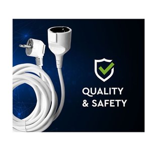 16A Plug & Schuko Socket Linear Electrical <b>Extension</b> <b>Cord</b> 10 Meter <b>Long</b> Outdoor Cable for Home Appliance SKU-8780 - Product Image 2