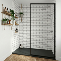 Receveur de douche rectangulaire moderne noir 1200x800mm en SMC, robuste, antidérapant, certifié CUPC CE, en résine de pierre, directement de l'usine