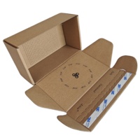 Vente chaude Boîte d'emballage en carton ondulé recyclable avec logo personnalisé de Dongguan, papier kraft de luxe, laminage mat, gaufrage, bande de déchirure, fermeture éclair