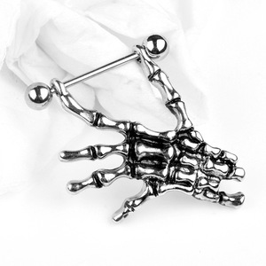 Nique lack Kull Piercing ewelry para pple ipple y Elly tton utton con Tuand-Shaped TUDS - Product Image 5
