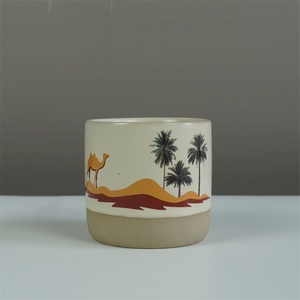 Tazza da Caffè in Ceramica a Righe Bianche e Nere Stile Deserto, Tazze in Stile Mediorientale all'Ingrosso - Product Image 6