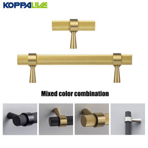 Koppaliveミニマルな家具キャビネットハンドルブラック/ゴールドマット仕上げ真鍮キッチン引き出し家庭用家具ハードウェア - Product Image 3