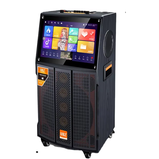 Outdoor Trolley Speaker 500W RGB LED Waterproof for 5.0 Full-Range Woofer Battery-Powered Square Dance Karaoke System