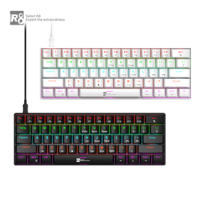 Trung Quốc bán buôn Chất lượng cao cấu hình thấp màu nâu chuyển đổi màu xanh 61 phím cơ khí bàn phím với RGB - Product Image 3