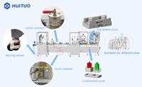 Machine d'emballage automatique de liquides conforme aux normes GMP pour les cosmétiques et les aliments - Remplisseuse de bouteilles en acier inoxydable avec pompe sanitaire CE