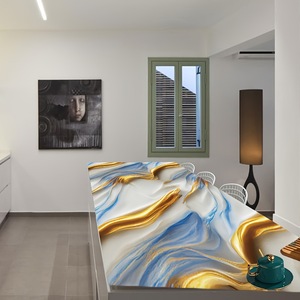 <span class=keywords><strong>Papier</strong></span> <span class=keywords><strong>peint</strong></span> d'intérieur de couleur personnalisé Armoire en PVC pour mur de fond Film de protection décoratif imperméable à l'huile et marbre doré - Product Image 5