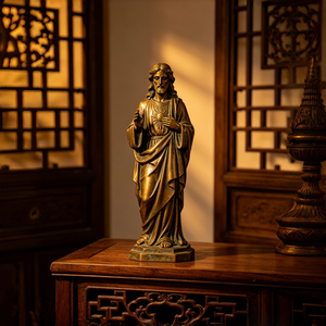 Estatua Religiosa de Resina Epoxi Pintada a Mano, Santa María Católica Cubana, Jesús, Inspirada en Hadas Hawaianas, ABSAM Feng Shui - Product Image 1
