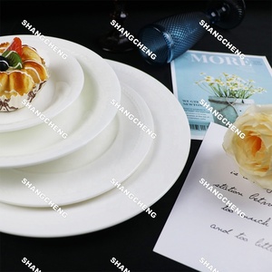 Bán Buôn 24 Pcs Tốt Xương Trung Quốc Lúa Mì Tai Đồng Bằng Màu Trắng Thiết Kế Đồ Ăn Đặt Thấp Moq Và Giá Rẻ Giá Đường Sơn Nhà Máy Bộ Đồ Ăn - Product Image 5