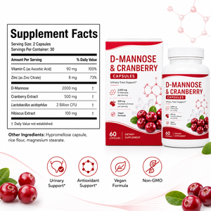 Fórmula de D-Manosa de Alta Potencia con Arándano Rojo, Hibisco <span class=keywords><strong>y</strong></span> Probióticos <span class=keywords><strong>para</strong></span> <span class=keywords><strong>el</strong></span> Soporte Urinario Diario (Envase Grande) - Product Image 6