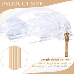ริบบิ้นผ้าไหมสีขาวประดับระฆัง 100 ชิ้น สำหรับงานแต่งงาน รุ่น SP-31 - Product Image 2