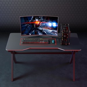 Bas prix personnalisé logo mesas de gamers bureau de jeu poste de travail peut ajouter rgb table de jeu noir table de joueur <span class=keywords><strong>PC</strong></span> ordinateur de bureau - Product Image 6