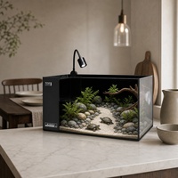 Kit d'aquarium nano personnalisable OEM, aquarium en gros directement de l'usine avec décor personnalisé et filtre silencieux intégré