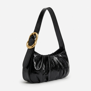 Women Fashion Patent PU Leather Bag Collection Shoulder Bag Crossbody Bag Backpack Travel <b>Handbag</b> Set with Custom Design - Product Image 4