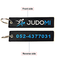 Porte-clés brodés personnalisés avec logo en gros pour souvenirs de voyage, cadeaux de mode et artisanat de jet tags en tissu personnalisés