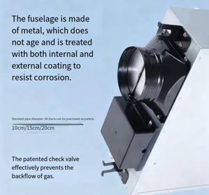 <span class=keywords><strong>Ventilateur</strong></span> électrique industriel ultra-fin en fonte avec filtre intégré, évacuation des gaz, prévention de la poussière, moteur 100% cuivre - Product Image 2