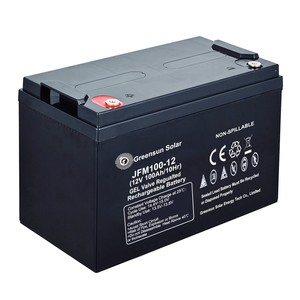 Yüksek performanslı jel kurşun asit akümülatör 12v 100ah güneş sistemi için