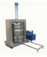 Industriële hydraulische tonvormige commerciële koudpers sapcentrifuge te koop, koudpers sapcentrifuge voor groenten en fruit.