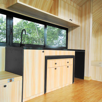 Cadre en acier léger préfabriqué bois bois unité modulaire hôtel chalet de vacances camping petite maison design moderne kits maison