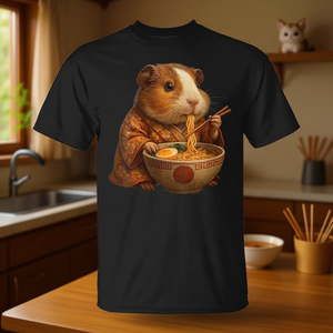 Camiseta Ramen Kawaii Neko Noodles para amantes de los conejillos de indias - Product Image 3