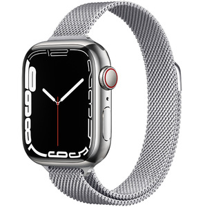 Apple Watch用の高品質スリムステンレス鋼磁気ミラネーゼループストラップ98 7 6 5 4 <span class=keywords><strong>3</strong></span> 41mm 38mm40mmメッシュメタルバンド - Product Image 2
