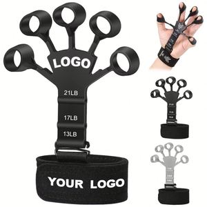 Ejercitador de Dedos de Silicona en Oferta, Fortalecedor de Agarre de Mano de Grado Profesional, Entrenador de Fuerza con Logotipo Personalizado - Product Image 1