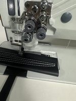 HUAMEI – machine à coudre électronique à double aiguille à bras long, pied de marche, machine à canapé