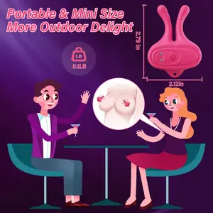 Draagbare clip-on clitoris- en tepelstimulator voor vrouwen, 9-frequentie vibrerende borst- en borst-g-spot massager toys - Product Image 5