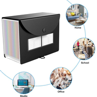 AFFISURE Classeur à soufflets A4 à 13 pochettes, organiseur de documents en PP coloré arc-en-ciel, classeur extensible avec boucle