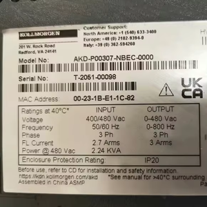 1 Unidad de Variador de Frecuencia Serie AKD Kollmorgen AKD-P00307-NBEC-0000 AKD-P00307-NBAN-0000 AKD-P00307-NBEC-0000 AKD-P00307-NBEC-0000 Serie AKD - Product Image 1