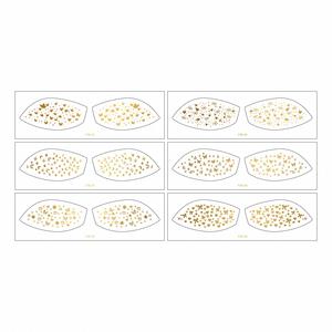 Pegatinas de sombra de ojos doradas y plateadas con efecto de pecas, estampado en caliente, impermeables, a prueba de sudor, accesorios de maquillaje para fiestas - Product Image 2