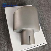 Embout d'échappement ovale en acier inoxydable 140x90mm, finition argentée, silencieux pour modification et décoration de voiture