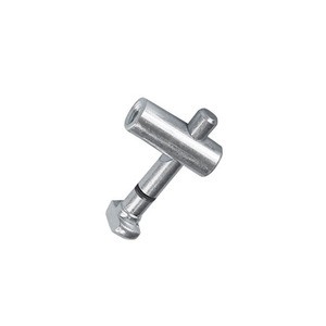 Conector Tipo Ancla 30304040-90/180 Grados, Acero al Carbono, Montaje en Panel, Conector de Perfil de Aluminio Plateado - Product Image 1