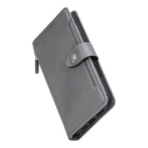 Étui portefeuille zippé en cuir végétalien texturé litchi avec dragonne pour Motorola Moto G56 5G – Prix réduit - Product Image 6