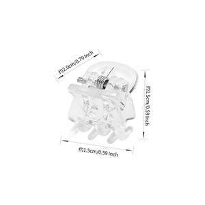 Pince à cheveux mini noire mate à double denture de 1,5 cm pour enfants et femmes, outils de coiffure princesse, vente en gros personnalisée - Product Image 4